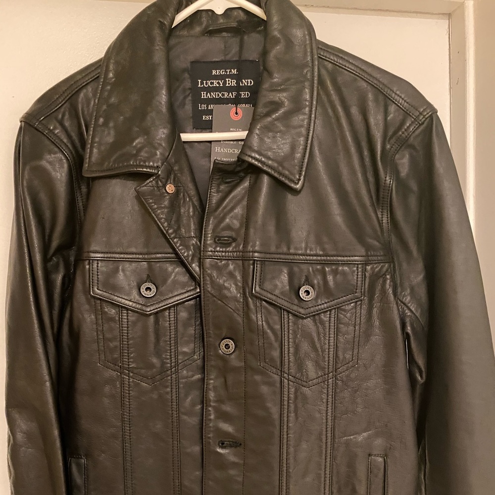 Leather lucky brand jacket